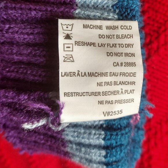 Y2K Striped Fingerless Arm Warmer Sleeves with Thumb Hole, Stretchy, Cozy - Picture 5 of 5